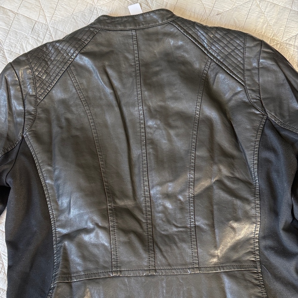 Express Black Faux-Leather Jacket - Picture 6 of 7